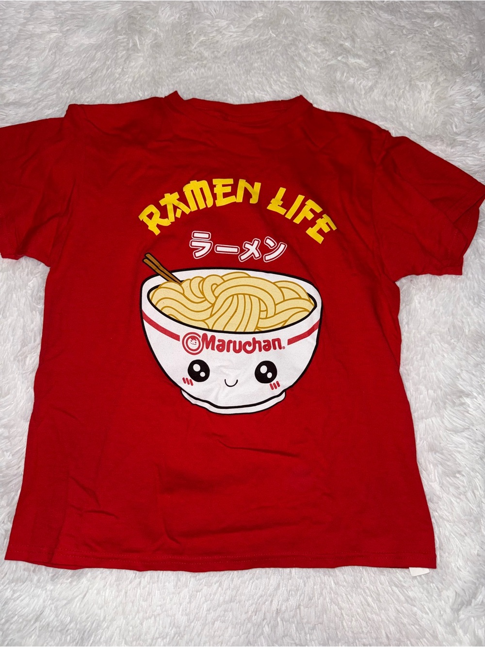 Maruchan Kids Red 'Ramen Life' Graphic Short Sleeve Tee
